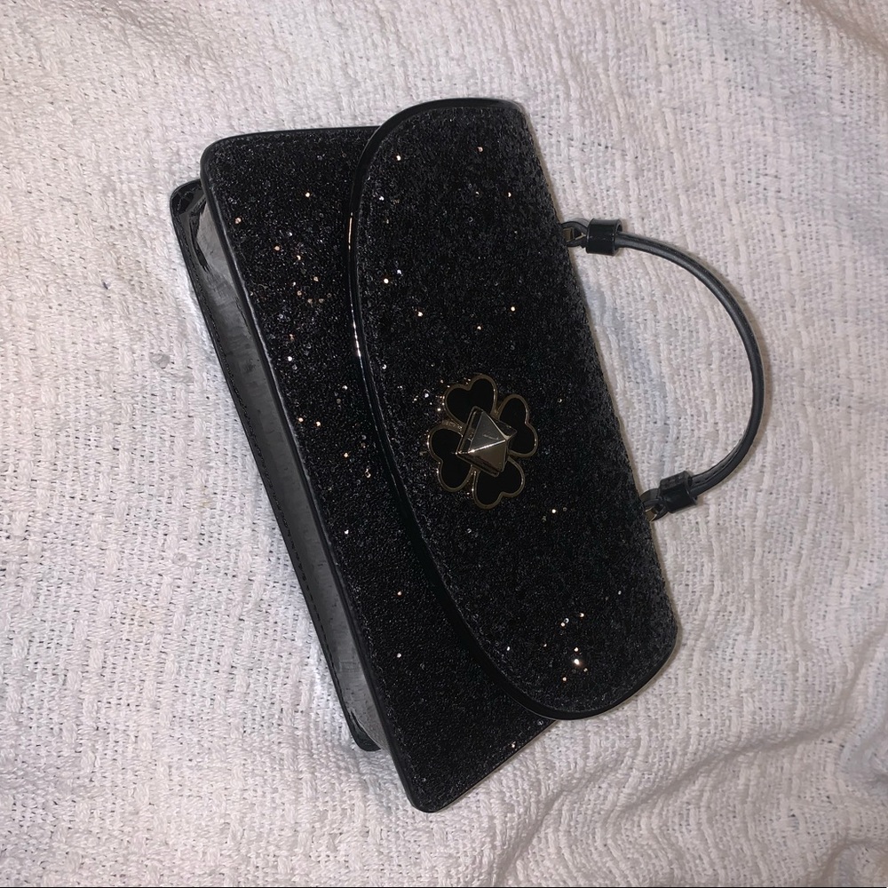 Black glitter crossbody mini.